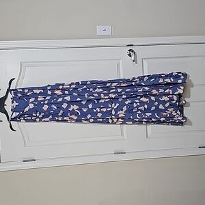 Nine West Blue Tiered Peasant Maxi Dress